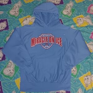 USA Hockey Miracle On Ice Reverse Weave Hoodie Vintage Hooded Sweatshirt